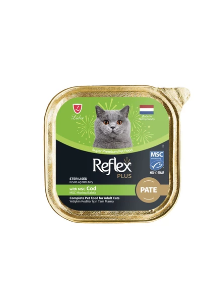 Plus Alu Tray 85 gr Morina Balıklı Kıyılmış Pate Kısır Kedi Yaş Mama