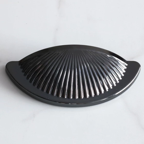 Yelken Midye Tas Çanak 64 mm Düğme Füme Mobilya Mutfak Dolabı Çekmece Dolap Kulpları Kulpu Kulb - Resim 5