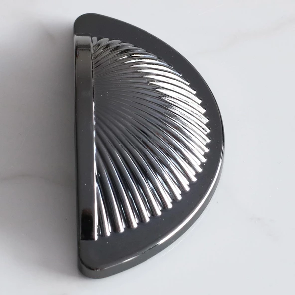 Yelken Midye Tas Çanak 64 mm Düğme Füme Mobilya Mutfak Dolabı Çekmece Dolap Kulpları Kulpu Kulb - Resim 6