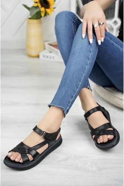 Diego Carlotti DD3012 Orto Pedik Hakiki Deri Kadın Günlük Sandalet - 2