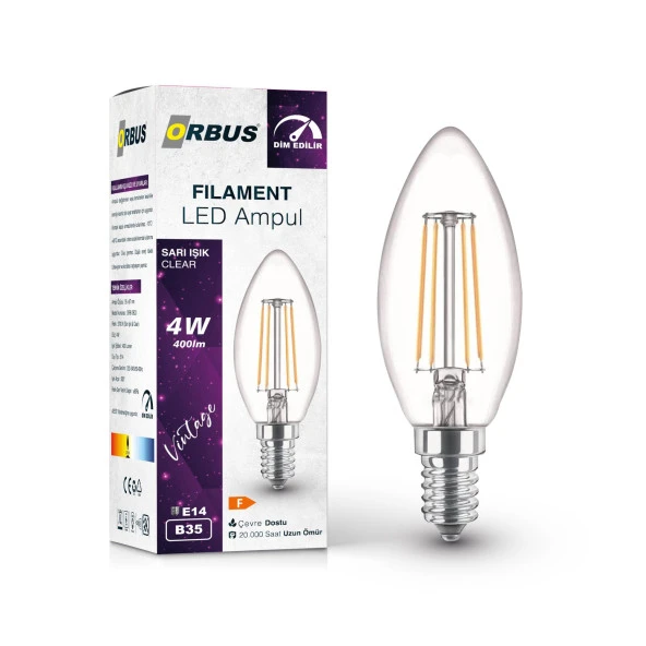 4W E14 Filament LED Ampul Dim Edilebilir DBC3