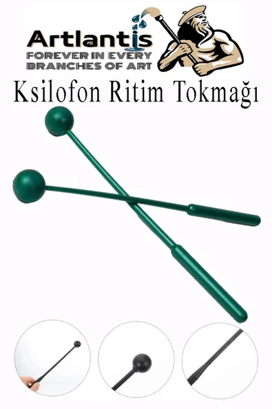 Ksilofon Tokmağı 1 Çift Yeşil 1 Paket Ritim Çubuğu Plastik