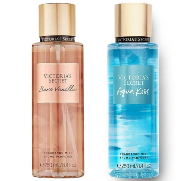 Victoria's Secret Bare Vanilla-Aqua Kiss Vücut Spreyi İkili Set