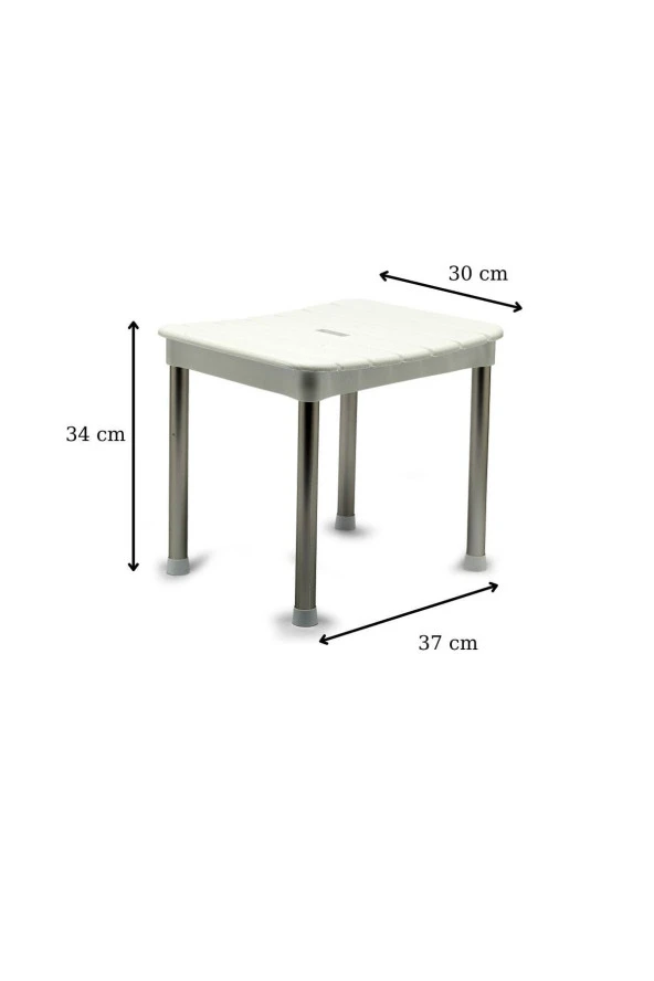 Prima Nova Kv33 - Okaliptus Tabure - Beyaz ürün görseli