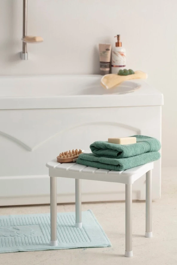 Prima Nova Kv33 - Okaliptus Tabure - Beyaz - Resim 2