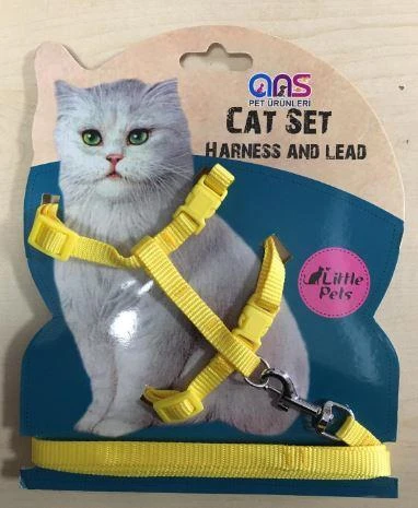 ANS Lüks Gato Kedi Göğüs Takım Tasması Sarı ürün görseli