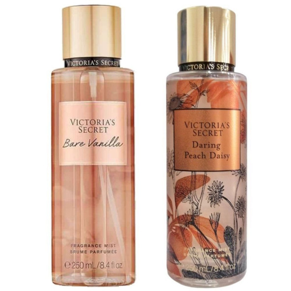 Victoria's Secret Bare Vanilla-Daring Peach Daisy Vücut Spreyi İkili Set