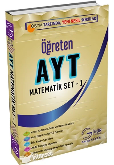YKS AYT Öğreten Matematik Set 1 Gür Yayınları