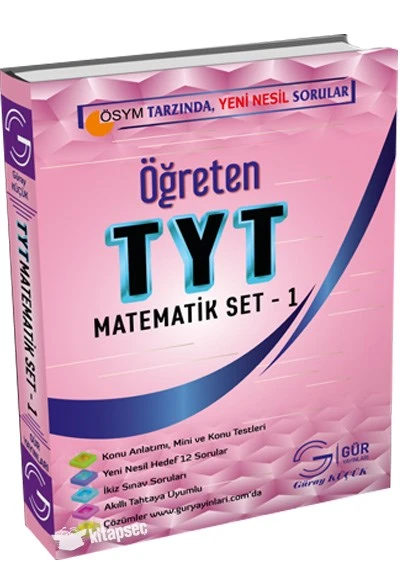 YKS TYT Öğreten Matematik Set 1 Gür Yayınları ürün görseli 1