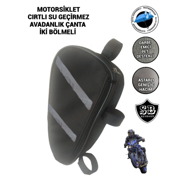 MOTORSİKLET KORUMA DEMİRİ ÇANTALARI YAN AVADANLIK REFLEKTÖRLÜ 40CM - 4