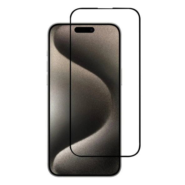 iPhone 15 Pro Max Ekran Koruyucu 9D Tam Kaplayan Kavisli