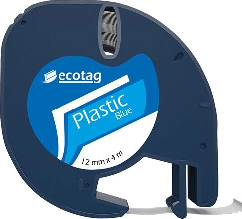 Dymo Letratag Etiket Yazıcı ve Ecotag Muadil Plastik Yedek Şerit Etiket 10'lu (MAVİ) - Resim 3
