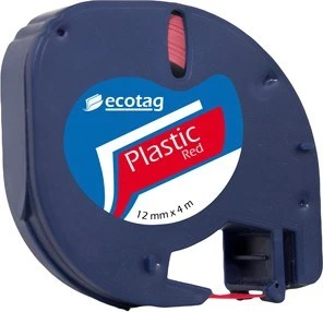 Dymo Letratag Etiket Yazıcı ve Ecotag Muadil Plastik Yedek Şerit Etiket 10'lu (KIRMIZI) - Resim 6