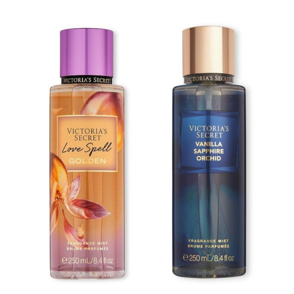 VICTORIA'S SECRET Love Spell Golden-Vanilla Sapphire Orchid Vücut Spreyi İkili Set