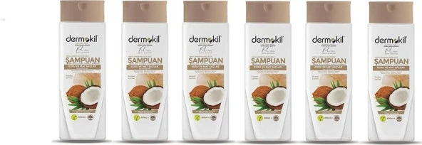 Dermokil Vegan Hindistan Cevizi Özlü Şampuan 400 ml 6'lı Set ürün görseli