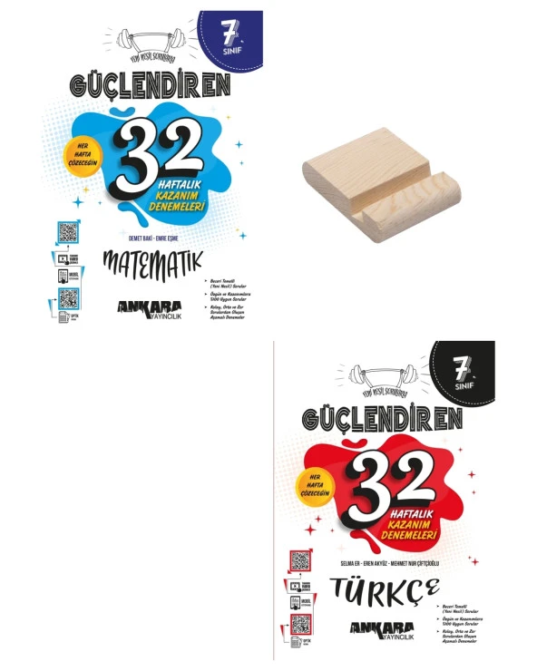 7. Sınıf 32 Haftalık Matematik ve Türkçe Kazanım Denemeleri