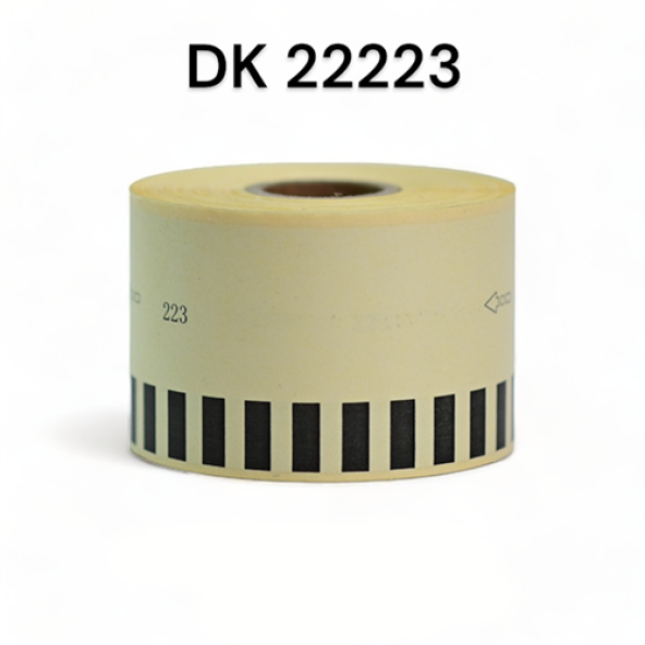 EcotagPlus Brother DK 22223  Etiket 50 mm x 30,48 m -Sürekli - 6 Adet + Tutucu - 2
