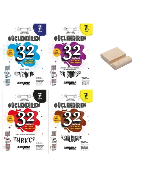 7. Sınıf 32 Haftalık Matematik Fen Türkçe ve Sosyal 4lü Set Kazanım Denemeleri