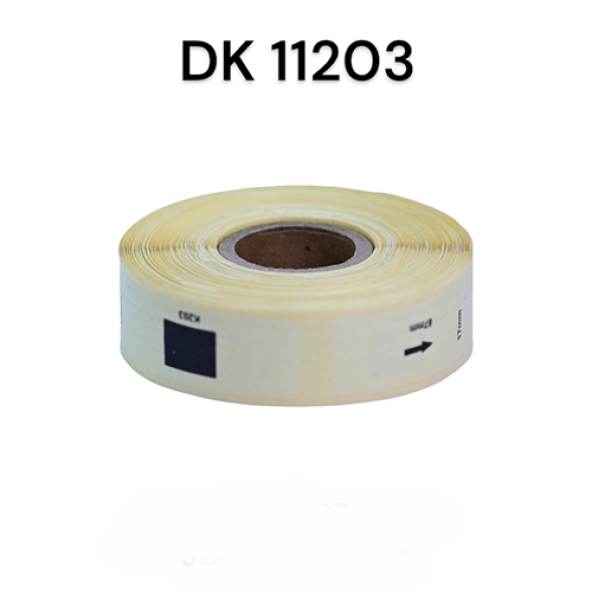 EcotagPlus Brother DK 11203  Etiket 17 mm x 87 mm - 6 X 300 Adet -+ Tutucu - 2