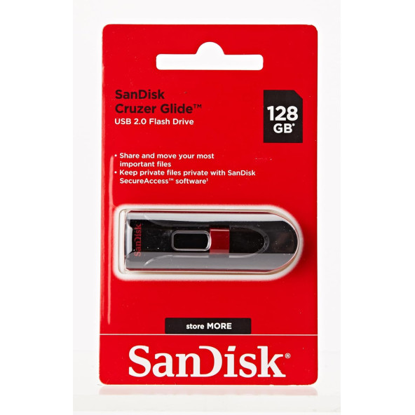 Sandisk Cruzer Glide 128Gb Usb 2.0 Flash Bellek- Sdcz60-128G-B35