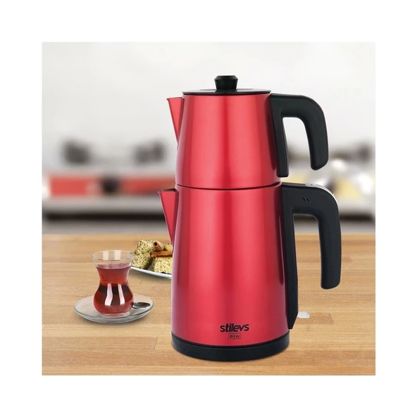 Stilevs Biçay Çelık Çay Makinesi Inox Vişne - 2
