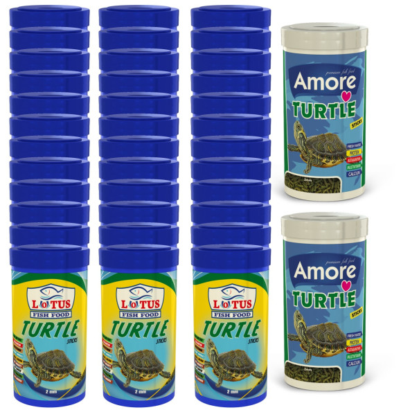 Lotus Turtle Sticks 36x100ml Kutu Kaplumbağa Yemi Ve 2x250ml Kutu - 1