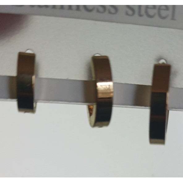 Halka 3lü Çelik Küpe