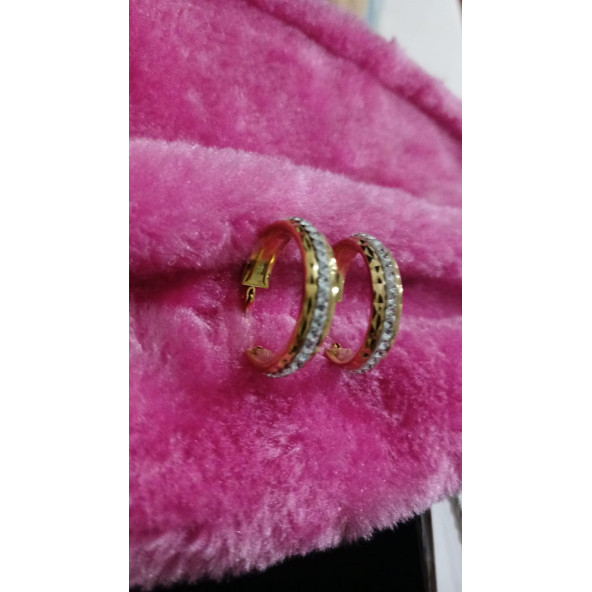 Zirkon Taş Mistik Güç Veren Halka Küpe - 2