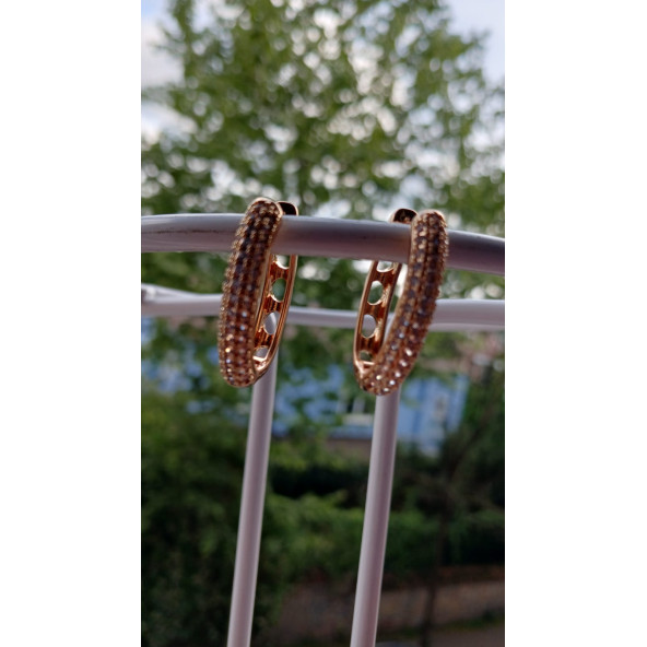 Çelik Halka Küpe Gold - 2