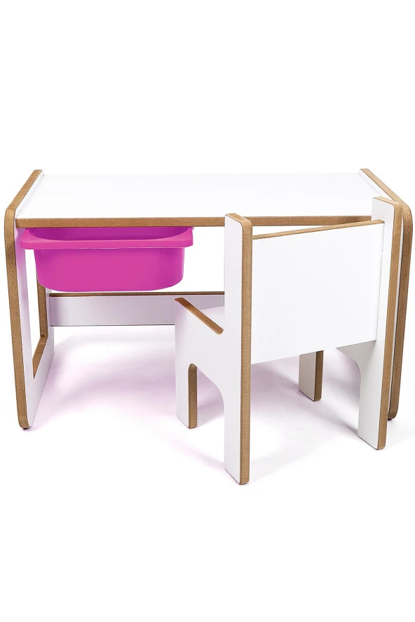 Çocuk Oyun, Aktivite ve Etkinlik Masası, Beyaz-Lila, 18mm 1.Sınıf - 3