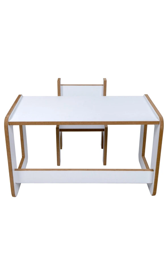 Çocuk Oyun, Aktivite ve Etkinlik Masası, Beyaz-Pembe, 18mm 1.Sınıf MDF - 4