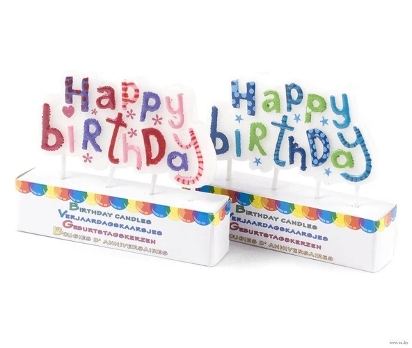 YAŞ GÜNÜ PASTA MUMU MAVİ - Resim 2