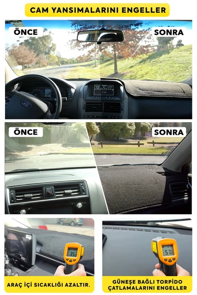 Cıtroen C5 Aırcross (2018-2021) 3d Torpido Koruma Kılıfı - Ön Göğüs Kaplama - Kırmızı Şerit - 3