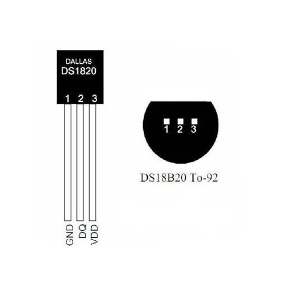 DS18B20 Sıcaklık Sensörü,  Arduino Temperature Sensör DS18B20+ - 2