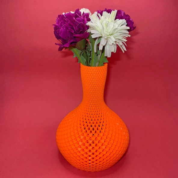 Origami Dekor Vazo - Turuncu