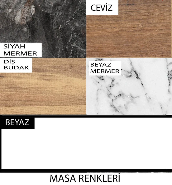 Silva Açılır  Masa Beyaz 4 Adet Çapraz Sandalye Takım - 2