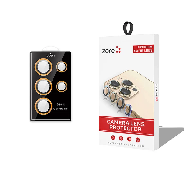 Vendas Samsung Galaxy S24 Ultra Zore CL-12 Premium Safir Parmak İzi Bırakmayan Anti-Reflective Kamera Lens Koruyucu - 3