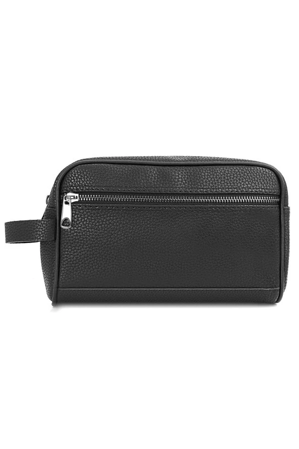 Vegan Deri Siyah El Çantası ve Klasik Cüzdan Seti  Siyah - Resim 2