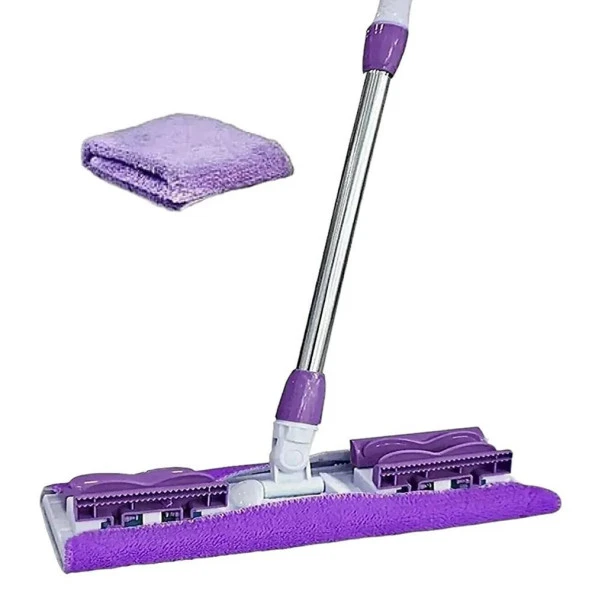 Evima Teleskopik Uzatılabilir Mandallı Sihirli Mikrofiber Bezli Mop Paspas Seti Takımı - 1 Adet