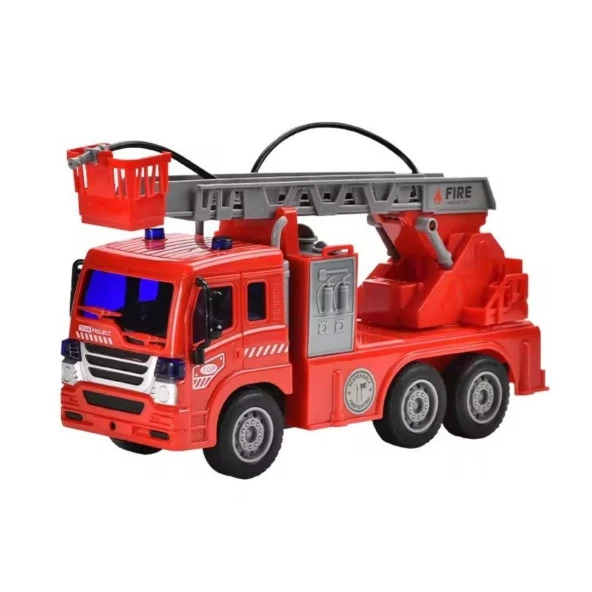 1:18 Işıklı USB Şarjlı Uzaktan Kumandalı 5 Fonksiyonlu Oyuncak İtfaiye - 5