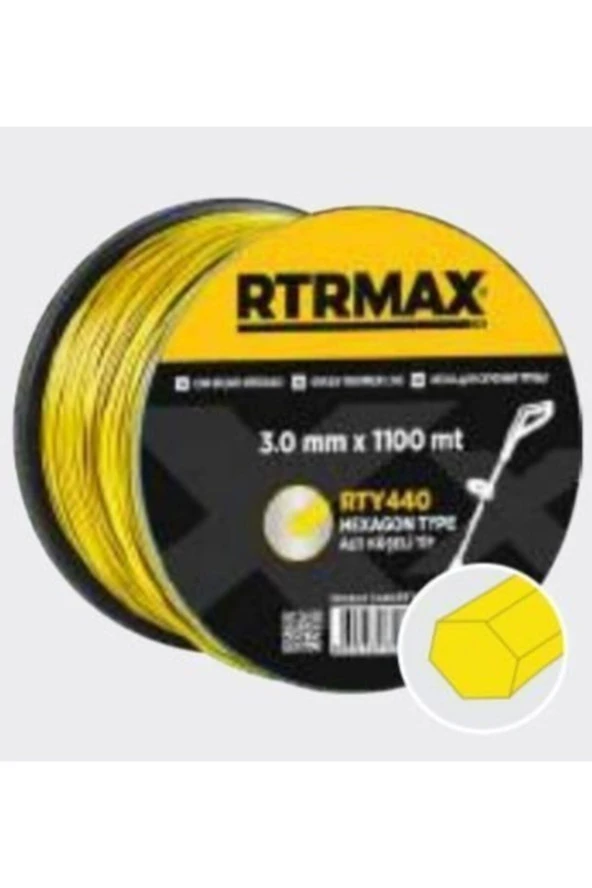 RTRMAX RTY443 TIRPAN MİSİNASI SARI ALTIGEN 3.3MMx900M