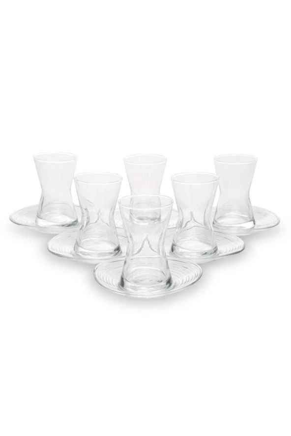 Lav derin çay bardağı seti takımı çay tabağı + çay bardağı 12 parça çay seti - Resim 4