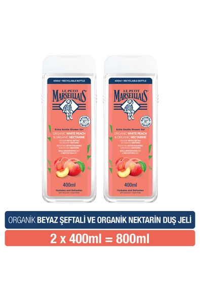 Le Petit Marseillais Duş Jeli Şeftali Ve Nektarin 400 ml x 2