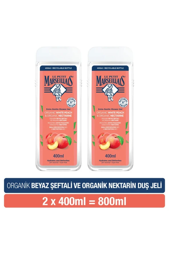 Le Petit Marseillais Duş Jeli Şeftali Ve Nektarin 400 ml x 2