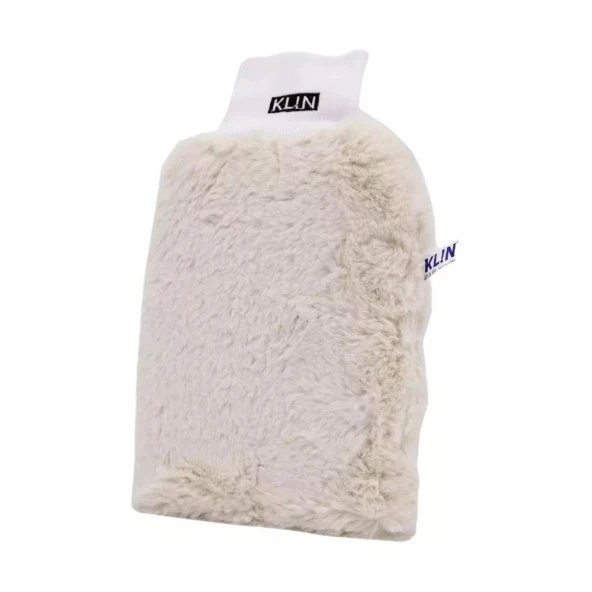 KLIN Softy HD Wash Mitt Ultra Yumuşak Uzun Tüylü Mikrofiber Araç Yıkama Eldiveni (Açık Bej) - 23x16 Cm