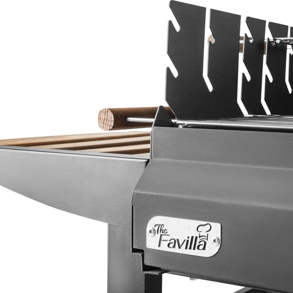 The Favilla Grillchi Standlı Yükseklik Ayarlı Çift Izgara Barbekü Mangal - 3