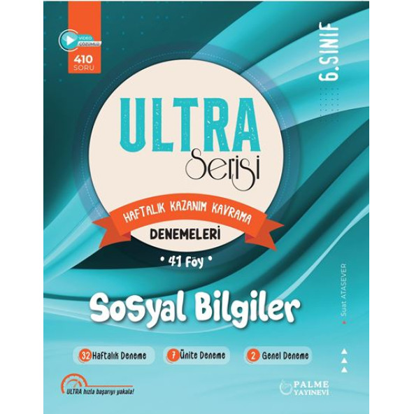 Palme Yayınevi ULTRA Serisi 6. Sınıf Sosyal Bilgiler Denemeleri 41 Föy