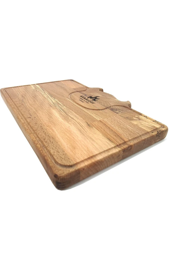 Kayın Kesme Tahtası El Yapımı Sunum Tahtası Barbekü Kesme Tahtası - 4