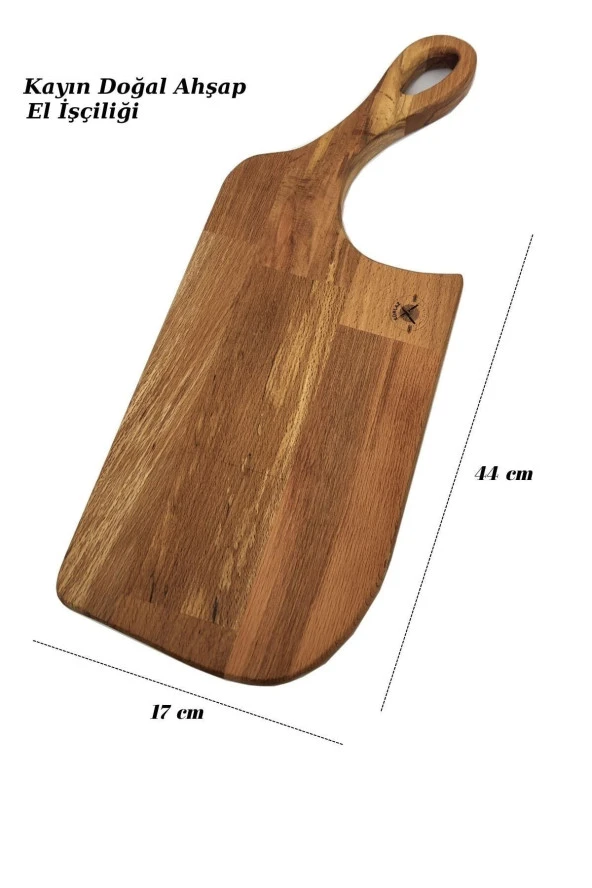 Kesme Tahtası Orta Boy Sunum Tahtası Doğal Ahşap Kesme Tahtası Pro Serisi - 5