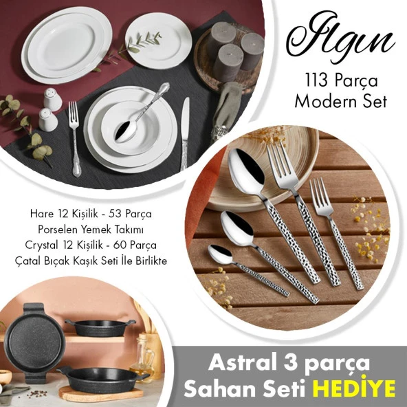 ILGIN - 113 Parça Modern Set - Crystal ÇKB